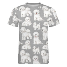 Load image into Gallery viewer, Watercolor Elegance Bichon Frise Men&#39;s Cotton T-Shirt-Apparel-Apparel, Bichon Frise, Dog Dad Gifts, Shirt, T Shirt-16