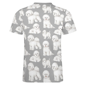 Watercolor Elegance Bichon Frise Men's Cotton T-Shirt-Apparel-Apparel, Bichon Frise, Dog Dad Gifts, Shirt, T Shirt-17