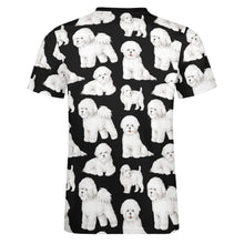 Load image into Gallery viewer, Watercolor Elegance Bichon Frise Men&#39;s Cotton T-Shirt-Apparel-Apparel, Bichon Frise, Dog Dad Gifts, Shirt, T Shirt-20