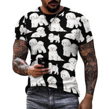 Load image into Gallery viewer, Watercolor Elegance Bichon Frise Men&#39;s Cotton T-Shirt-Apparel-Apparel, Bichon Frise, Dog Dad Gifts, Shirt, T Shirt-21