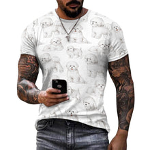 Load image into Gallery viewer, Watercolor Elegance Bichon Frise Men&#39;s Cotton T-Shirt-Apparel-Apparel, Bichon Frise, Dog Dad Gifts, Shirt, T Shirt-22