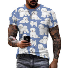 Load image into Gallery viewer, Watercolor Elegance Bichon Frise Men&#39;s Cotton T-Shirt-Apparel-Apparel, Bichon Frise, Dog Dad Gifts, Shirt, T Shirt-23