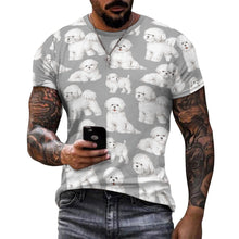 Load image into Gallery viewer, Watercolor Elegance Bichon Frise Men&#39;s Cotton T-Shirt-Apparel-Apparel, Bichon Frise, Dog Dad Gifts, Shirt, T Shirt-24