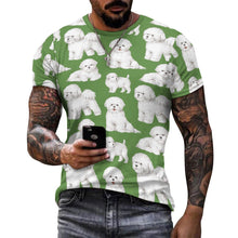 Load image into Gallery viewer, Watercolor Elegance Bichon Frise Men&#39;s Cotton T-Shirt-Apparel-Apparel, Bichon Frise, Dog Dad Gifts, Shirt, T Shirt-25