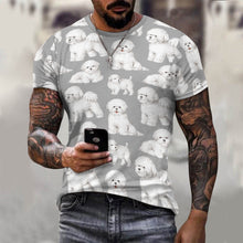 Load image into Gallery viewer, Watercolor Elegance Bichon Frise Men&#39;s Cotton T-Shirt-Apparel-Apparel, Bichon Frise, Dog Dad Gifts, Shirt, T Shirt-4