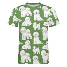 Load image into Gallery viewer, Watercolor Elegance Bichon Frise Men&#39;s Cotton T-Shirt-Apparel-Apparel, Bichon Frise, Dog Dad Gifts, Shirt, T Shirt-7