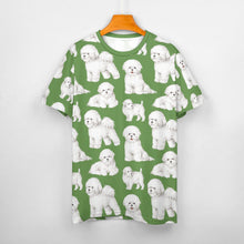 Load image into Gallery viewer, Watercolor Elegance Bichon Frise Men&#39;s Cotton T-Shirt-Apparel-Apparel, Bichon Frise, Dog Dad Gifts, Shirt, T Shirt-S-Olive Green-6