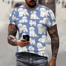 Load image into Gallery viewer, Watercolor Elegance Bichon Frise Men&#39;s Cotton T-Shirt-Apparel-Apparel, Bichon Frise, Dog Dad Gifts, Shirt, T Shirt-1