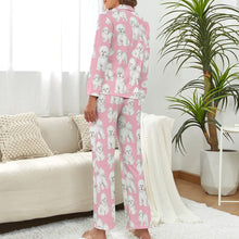 Load image into Gallery viewer, Watercolor Elegance Bichon Frise Pajamas Set for Women-Pajamas-Apparel, Bichon Frise, Christmas, Dog Mom Gifts, Pajamas-13