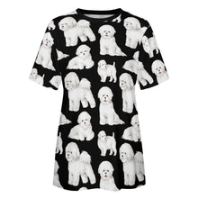 Load image into Gallery viewer, Watercolor Elegance Bichon Frise Women&#39;s Cotton T-Shirt-Apparel-Apparel, Bichon Frise, Dog Mom Gifts, Shirt, T Shirt-10