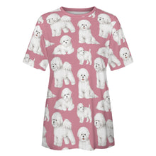 Load image into Gallery viewer, Watercolor Elegance Bichon Frise Women&#39;s Cotton T-Shirt-Apparel-Apparel, Bichon Frise, Dog Mom Gifts, Shirt, T Shirt-20