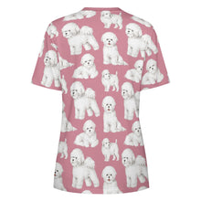 Load image into Gallery viewer, Watercolor Elegance Bichon Frise Women&#39;s Cotton T-Shirt-Apparel-Apparel, Bichon Frise, Dog Mom Gifts, Shirt, T Shirt-21