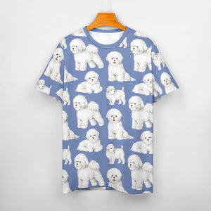 Watercolor Elegance Bichon Frise Women's Cotton T-Shirt-Apparel-Apparel, Bichon Frise, Dog Mom Gifts, Shirt, T Shirt-22