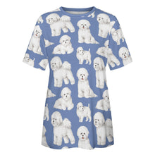 Load image into Gallery viewer, Watercolor Elegance Bichon Frise Women&#39;s Cotton T-Shirt-Apparel-Apparel, Bichon Frise, Dog Mom Gifts, Shirt, T Shirt-23