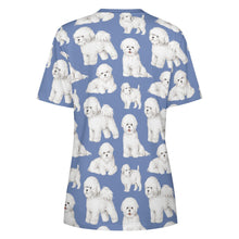 Load image into Gallery viewer, Watercolor Elegance Bichon Frise Women&#39;s Cotton T-Shirt-Apparel-Apparel, Bichon Frise, Dog Mom Gifts, Shirt, T Shirt-24