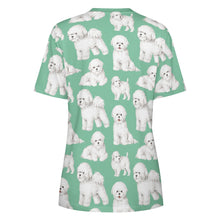 Load image into Gallery viewer, Watercolor Elegance Bichon Frise Women&#39;s Cotton T-Shirt-Apparel-Apparel, Bichon Frise, Dog Mom Gifts, Shirt, T Shirt-27