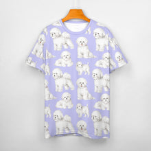 Load image into Gallery viewer, Watercolor Elegance Bichon Frise Women&#39;s Cotton T-Shirt-Apparel-Apparel, Bichon Frise, Dog Mom Gifts, Shirt, T Shirt-28