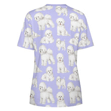 Load image into Gallery viewer, Watercolor Elegance Bichon Frise Women&#39;s Cotton T-Shirt-Apparel-Apparel, Bichon Frise, Dog Mom Gifts, Shirt, T Shirt-30