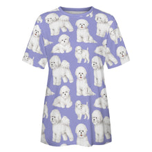 Load image into Gallery viewer, Watercolor Elegance Bichon Frise Women&#39;s Cotton T-Shirt-Apparel-Apparel, Bichon Frise, Dog Mom Gifts, Shirt, T Shirt-32