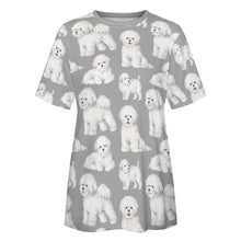 Load image into Gallery viewer, Watercolor Elegance Bichon Frise Women&#39;s Cotton T-Shirt-Apparel-Apparel, Bichon Frise, Dog Mom Gifts, Shirt, T Shirt-35