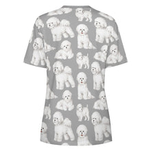 Load image into Gallery viewer, Watercolor Elegance Bichon Frise Women&#39;s Cotton T-Shirt-Apparel-Apparel, Bichon Frise, Dog Mom Gifts, Shirt, T Shirt-36