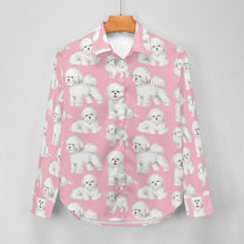 Load image into Gallery viewer, Watercolor Elegance Bichon Frise Women&#39;s Shirt-Apparel-Apparel, Bichon Frise, Dog Mom Gifts, Shirt-19