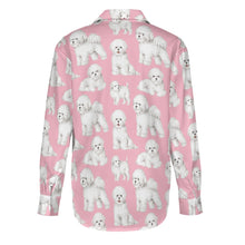 Load image into Gallery viewer, Watercolor Elegance Bichon Frise Women&#39;s Shirt-Apparel-Apparel, Bichon Frise, Dog Mom Gifts, Shirt-21