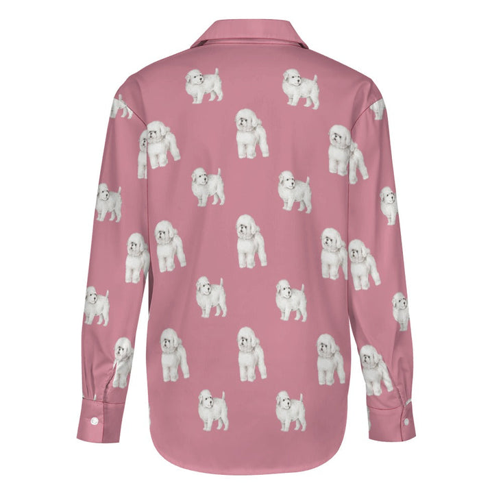 Watercolor Elegance Bichon Frise Women's Shirt-Apparel-Apparel, Bichon Frise, Dog Mom Gifts, Shirt-21
