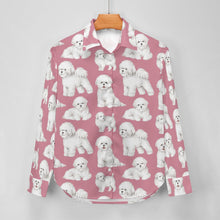 Load image into Gallery viewer, Watercolor Elegance Bichon Frise Women&#39;s Shirt-Apparel-Apparel, Bichon Frise, Dog Mom Gifts, Shirt-22