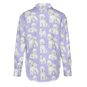 Watercolor Elegance Bichon Frise Women's Shirt-Apparel-Apparel, Bichon Frise, Dog Mom Gifts, Shirt-30