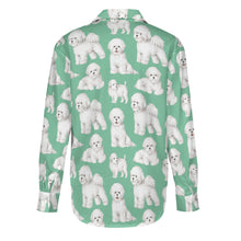 Load image into Gallery viewer, Watercolor Elegance Bichon Frise Women&#39;s Shirt-Apparel-Apparel, Bichon Frise, Dog Mom Gifts, Shirt-33