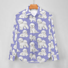 Load image into Gallery viewer, Watercolor Elegance Bichon Frise Women&#39;s Shirt-Apparel-Apparel, Bichon Frise, Dog Mom Gifts, Shirt-34