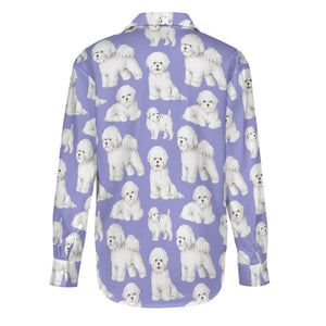 Watercolor Elegance Bichon Frise Women's Shirt-Apparel-Apparel, Bichon Frise, Dog Mom Gifts, Shirt-36