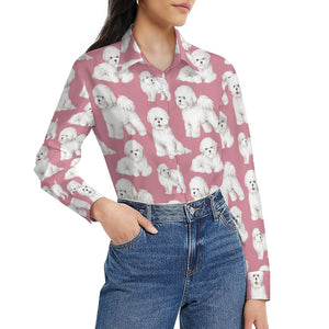 Watercolor Elegance Bichon Frise Women's Shirt-Apparel-Apparel, Bichon Frise, Dog Mom Gifts, Shirt-41