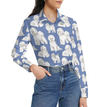 Load image into Gallery viewer, Watercolor Elegance Bichon Frise Women&#39;s Shirt-Apparel-Apparel, Bichon Frise, Dog Mom Gifts, Shirt-44