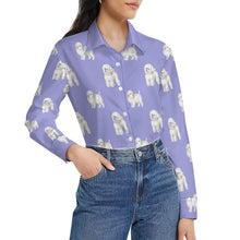 Load image into Gallery viewer, Watercolor Elegance Bichon Frise Women&#39;s Shirt-Apparel-Apparel, Bichon Frise, Dog Mom Gifts, Shirt-45