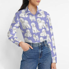 Load image into Gallery viewer, Watercolor Elegance Bichon Frise Women&#39;s Shirt-Apparel-Apparel, Bichon Frise, Dog Mom Gifts, Shirt-8