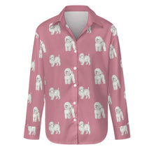 Load image into Gallery viewer, Watercolor Elegance Bichon Frise Women&#39;s Shirt - 9 Colors-Apparel-Apparel, Bichon Frise, Dog Mom Gifts, Shirt-Dusty Pink-S-20