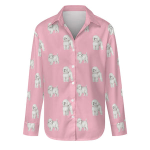 Watercolor Elegance Bichon Frise Women's Shirt - 9 Colors-Apparel-Apparel, Bichon Frise, Dog Mom Gifts, Shirt-Light Pink-S-18