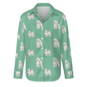 Watercolor Elegance Bichon Frise Women's Shirt - 9 Colors-Apparel-Apparel, Bichon Frise, Dog Mom Gifts, Shirt-Mint Green-S-29