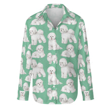 Load image into Gallery viewer, Watercolor Elegance Bichon Frise Women&#39;s Shirt-Apparel-Apparel, Bichon Frise, Dog Mom Gifts, Shirt-S-Mint Green-32