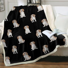 Load image into Gallery viewer, Watercolor Elegance Blenheim King Charles Spaniels Blanket - 8 Colors-Blanket-Bedding, Blankets, Cavalier King Charles Spaniel, Home Decor-7