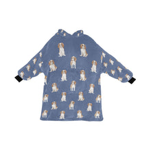 Load image into Gallery viewer, Watercolor Elegance Blenheim King Charles Spaniels Blanket Hoodie-Blanket-Apparel, Blanket Hoodie, Blankets, Cavalier King Charles Spaniel, Dog Mom Gifts-Slate Blue-ONE SIZE-23