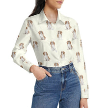 Load image into Gallery viewer, Watercolor Elegance Blenheim King Charles Spaniels Women&#39;s Shirt-Apparel-Apparel, Cavalier King Charles Spaniel, Dog Mom Gifts, Shirt-2