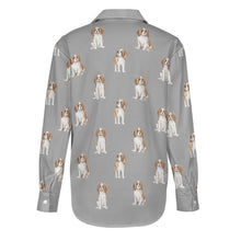 Load image into Gallery viewer, Watercolor Elegance Blenheim King Charles Spaniels Women&#39;s Shirt-Apparel-Apparel, Cavalier King Charles Spaniel, Dog Mom Gifts, Shirt-39