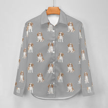 Load image into Gallery viewer, Watercolor Elegance Blenheim King Charles Spaniels Women&#39;s Shirt-Apparel-Apparel, Cavalier King Charles Spaniel, Dog Mom Gifts, Shirt-40