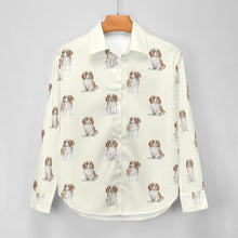 Load image into Gallery viewer, Watercolor Elegance Blenheim King Charles Spaniels Women&#39;s Shirt-Apparel-Apparel, Cavalier King Charles Spaniel, Dog Mom Gifts, Shirt-5