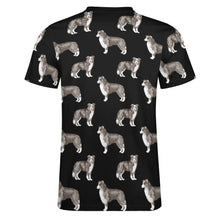 Load image into Gallery viewer, Watercolor Elegance Border Collie Men&#39;s Cotton T-Shirt-Apparel-Apparel, Dog Dad Gifts, Rough Collie, Shirt, T Shirt-2