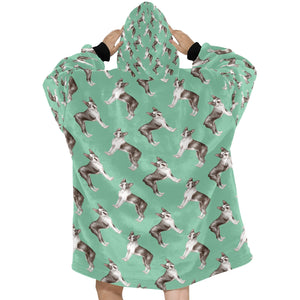 Watercolor Elegance Boston Terriers Blanket Hoodie-Blanket-Apparel, Blanket Hoodie, Blankets, Boston Terrier, Dog Mom Gifts-20