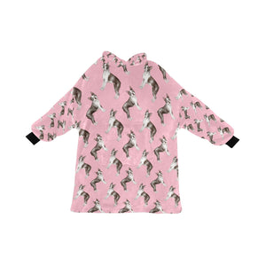 Watercolor Elegance Boston Terriers Blanket Hoodie-Blanket-Apparel, Blanket Hoodie, Blankets, Boston Terrier, Dog Mom Gifts-Pink-ONE SIZE-6